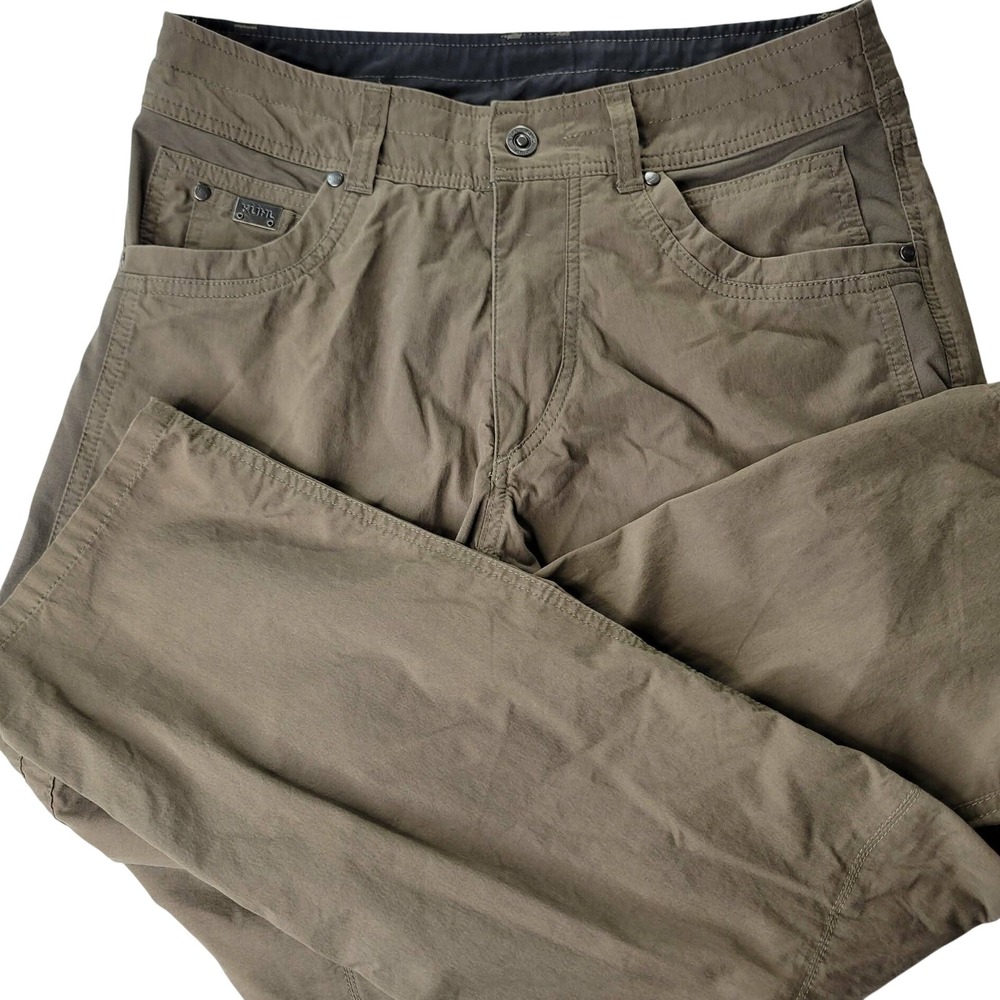 Kuhl Radikl Pants Mens 32x30 Brown Khaki Technical Hiking Outdoors Gorpcore Camp